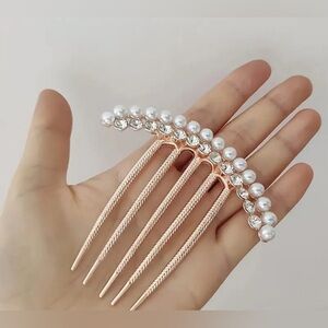 Pearl and Crystal Hair Comb